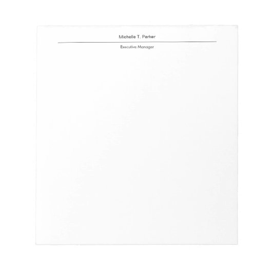 Professioneel elegant gewoon minimalistisch modern notitieblok (Voorkant)