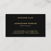 Professioneel Elegant Glam Gold Look Modern Premiu Visitekaartje (Achterkant)