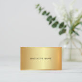 Professioneel elegant glamoureus Gold Modern Plain Visitekaartje (Staand voorkant)