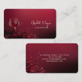 Professioneel elegant glas rood visitekaartje (Voorkant / Achterkant)