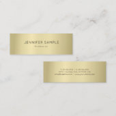 Professioneel elegant Gold-uiterlijk stijlvol, mod Mini Visitekaartje (Voorkant / Achterkant)