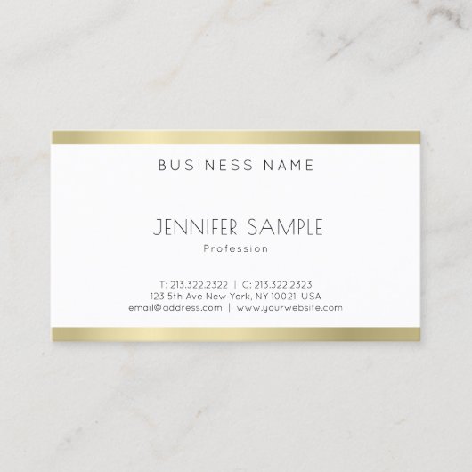 Professioneel elegant Gold-uiterlijk stijlvol, mod Visitekaartje (Voorkant)