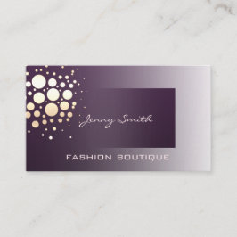 Professioneel elegant golden/bronze confetti viole visitekaartje