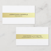 Professioneel Elegant Goud Eenvoudig Ontwerp Luxe Visitekaartje (Voorkant / Achterkant)