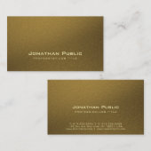 Professioneel Elegant Goud Look Modern Deluxe Visitekaartje (Voorkant / Achterkant)