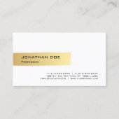 Professioneel Elegant Goud Wit Modern Eenvoudig Ko Visitekaartje (Voorkant)