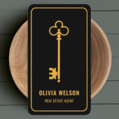 Professioneel Elegant Goud & Zwart Vastgoed Chic Visitekaartje