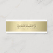 Professioneel, elegant, goudvormig, eenvoudig mini visitekaartje (Achterkant)