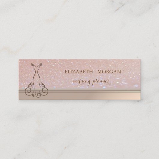 Professioneel elegant grafisch apparaat, dress mini visitekaartje (Voorkant)