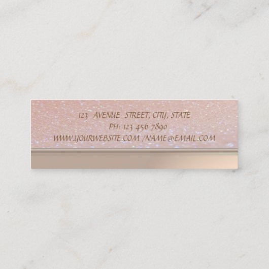 Professioneel elegant grafisch apparaat, dress mini visitekaartje (Achterkant)