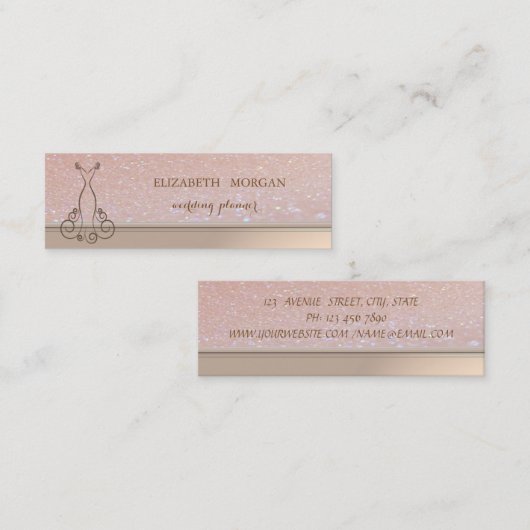 Professioneel elegant grafisch apparaat, dress mini visitekaartje (Voorkant / Achterkant)