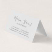 Professioneel Elegant grijs en Wit Gevouwen Visitekaartje (Achterkant)