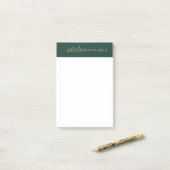 Professioneel Elegant Groen Goud Gepersonaliseerd Post-it® Notes (Op bureau)