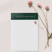 Professioneel Elegant Groen Goud Gepersonaliseerd  Post-it® Notes