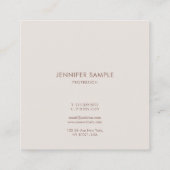Professioneel Elegant Handschrift Eenvoudige Sjabl Vierkante Visitekaartje (Achterkant)