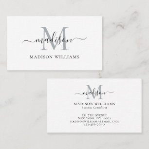 Professioneel Elegant Handtekening Monogram Script Visitekaartje