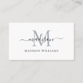 Professioneel Elegant Handtekening Monogram Script Visitekaartje (Voorkant)