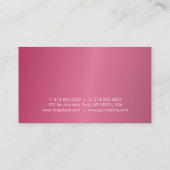 Professioneel Elegant Heet Roze Modern Schoon Ontw Visitekaartje (Achterkant)