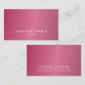 Professioneel Elegant Heet Roze Modern Schoon Ontw Visitekaartje (Voorkant / Achterkant)