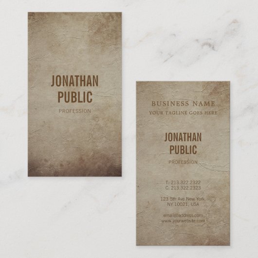 Professioneel, elegant historisch  ontwerp visitekaartje (Voorkant / Achterkant)