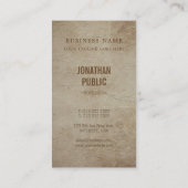 Professioneel, elegant historisch  ontwerp visitekaartje (Achterkant)