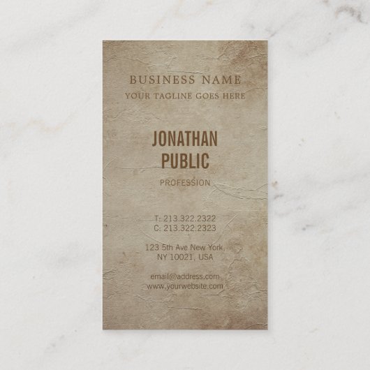Professioneel, elegant historisch  ontwerp visitekaartje (Achterkant)