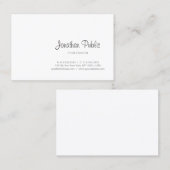 Professioneel elegant kalligrafie script modern visitekaartje (Voorkant / Achterkant)
