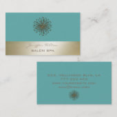 Professioneel elegant kandelegelmint/goudlook visitekaartje (Voorkant / Achterkant)