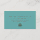 Professioneel elegant kandelegelmint/goudlook visitekaartje (Achterkant)