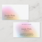 Professioneel elegant kleurrijk modern minimalisti visitekaartje (Voorkant / Achterkant)