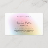 Professioneel elegant kleurrijk modern minimalisti visitekaartje (Achterkant)