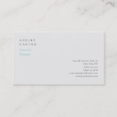 Professioneel elegant lichtgrijs minimalistisch mo visitekaartje (Voorkant)