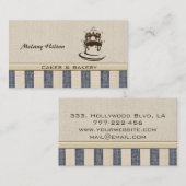 Professioneel elegant  linnenkoeken en bakkerijen visitekaartje (Voorkant / Achterkant)