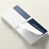 Professioneel Elegant Marine Blauw Goud Gepersonal Post-it® Notes