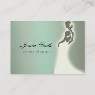 Professioneel elegant meisje silhouette visitekaartje