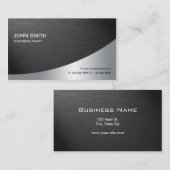 Professioneel elegant metaal modern zwart visitekaartje (Voorkant / Achterkant)