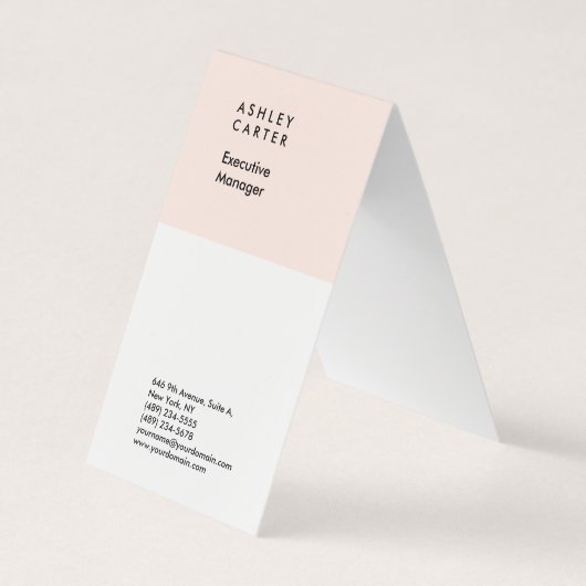 Professioneel elegant minimalistisch eenvoudig visitekaartje (Voorkant)