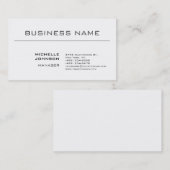 Professioneel Elegant Minimalistisch Gewoon Zwart Visitekaartje (Voorkant / Achterkant)