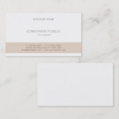 Professioneel Elegant Minimalistisch Modern Monogr Visitekaartje (Voorkant / Achterkant)