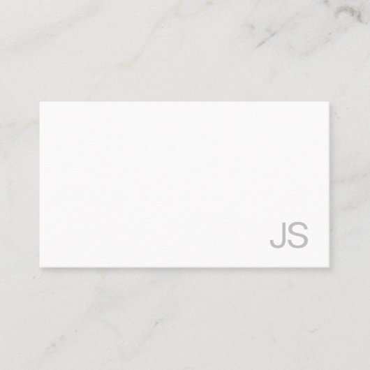 Professioneel Elegant Minimalistisch Monogram Ontw Visitekaartje (Voorkant)
