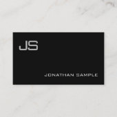 Professioneel, elegant minimalistisch monogram visitekaartje (Voorkant)