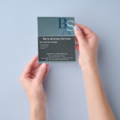 Professioneel Elegant Modern Blauw Eenvoudig Flyer (Hand)