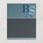 Professioneel Elegant Modern Blauw Eenvoudig Flyer (Achterkant)