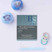 Professioneel Elegant Modern Blauw Eenvoudig Flyer (Enkel)