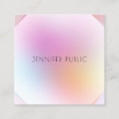 Professioneel elegant modern design, kleurrijk vierkante visitekaartje (Voorkant)
