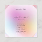 Professioneel elegant modern design, kleurrijk vierkante visitekaartje (Achterkant)