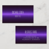 Professioneel Elegant Modern Donker Paars Visitekaartje (Voorkant / Achterkant)