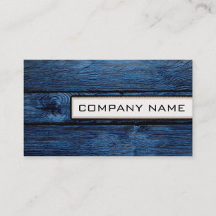 Professioneel Elegant Modern Donkerblauw Hout Look Visitekaartje