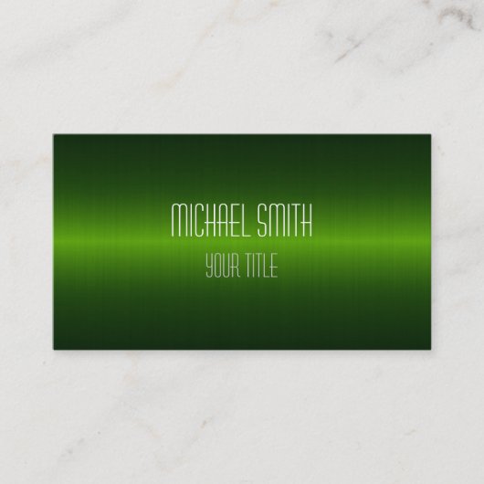 Professioneel Elegant Modern Donkergroen Visitekaartje (Voorkant)