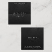 Professioneel elegant, modern, eenvoudig, minimali vierkante visitekaartje (Voorkant / Achterkant)